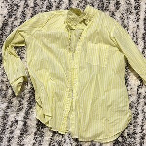 J. Crew Lemon Striped Button-Up Shirt